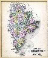 York County Map, Maine State Atlas 1884
